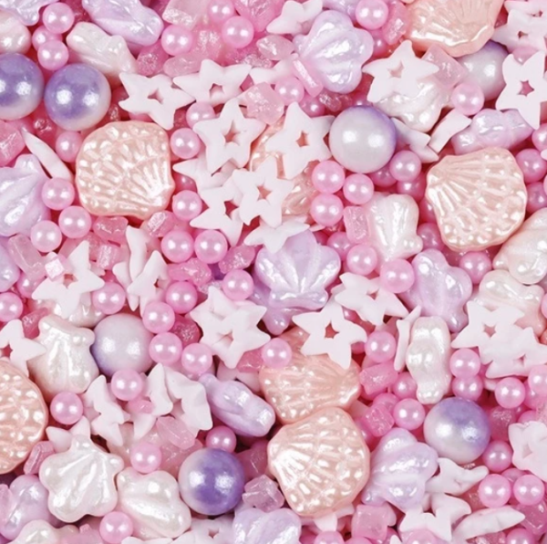 Sugar Pearl Sprinkles Sugar Ball Cake Decoration Baking Candy 60gShellPastelMix