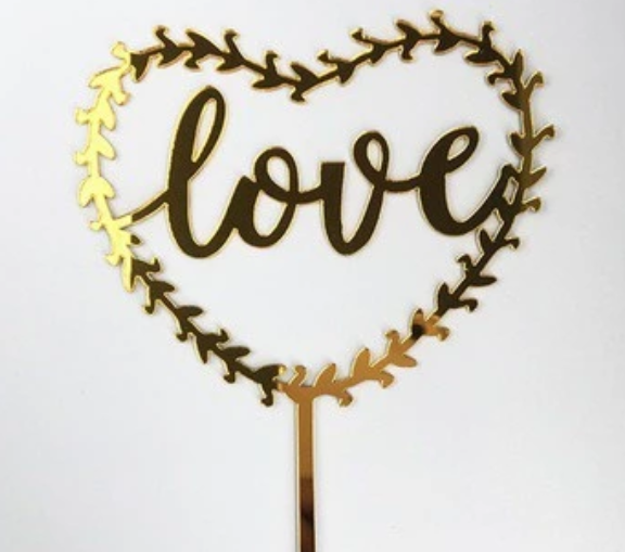 10pcs/pack Acrylic ​Happy Birthday Cake Topper Love